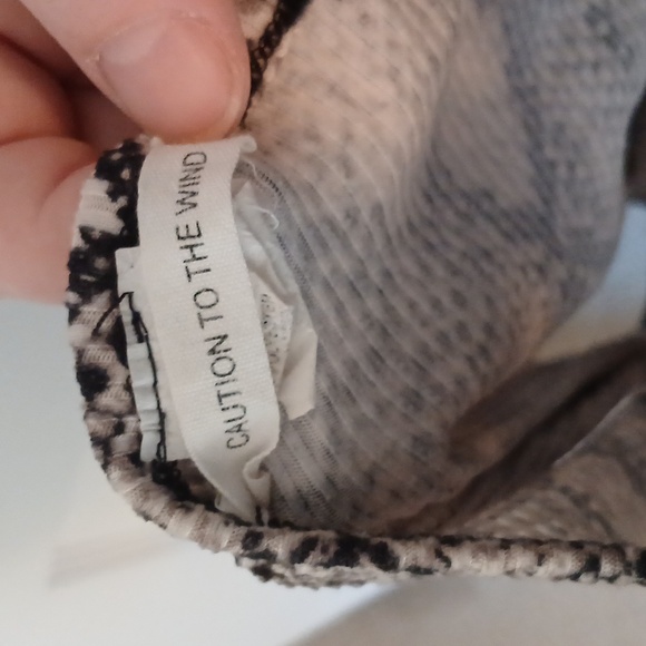 Caution To The Wind Ribbed Snake Skin Print Bodysuit - Picture 2 of 7